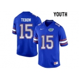 Youth Florida Gators Tim Tebow #15 College Football Jersey - Blue