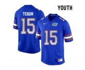 Youth Florida Gators Tim Tebow #15 College Football Jersey - Blue