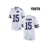 Youth Florida Gators Tim Tebow #15 College Football Jersey - White