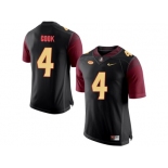 2016 Men's Florida State Seminoles Dalvin Cook #4 College Football Limited Jersey - Black