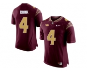 2016 Men's Florida State Seminoles Dalvin Cook #4 College Football Limited Jersey - Red