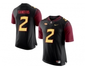 2016 Men's Florida State Seminoles Deion Sanders #2 College Football Limited Jersey - Black