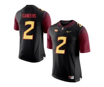 2016 Men's Florida State Seminoles Deion Sanders #2 College Football Limited Jersey - Black