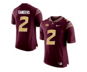 2016 Men's Florida State Seminoles Deion Sanders #2 College Football Limited Jersey - Red