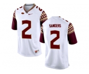 2016 Men's Florida State Seminoles Deion Sanders #2 College Football Limited Jersey - White