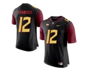 2016 Men's Florida State Seminoles Deondre Francois #12 College Football Jersey - Black