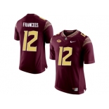 2016 Men's Florida State Seminoles Deondre Francois #12 College Football Jersey - Red