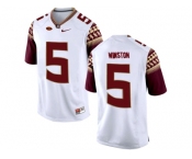 2016 Men's Florida State Seminoles Jameis Winston #5 College Football Limited Jersey - White