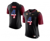 2016 US Flag Fashion-2016 Men's Florida State Seminoles Dalvin Cook #4 College Football Limited Jersey - Black