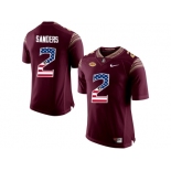 2016 US Flag Fashion-2016 Men's Florida State Seminoles Deion Sanders #2 College Football Limited Jersey - Red