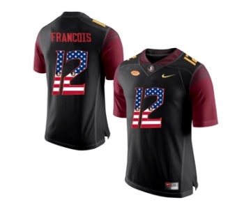 2016 US Flag Fashion-2016 Men's Florida State Seminoles Deondre Francois #12 College Football Jersey - Black