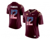 2016 US Flag Fashion-2016 Men's Florida State Seminoles Deondre Francois #12 College Football Jersey - Red