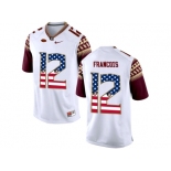 2016 US Flag Fashion-2016 Men's Florida State Seminoles Deondre Francois #12 College Football Jersey - White