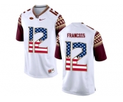 2016 US Flag Fashion-2016 Men's Florida State Seminoles Deondre Francois #12 College Football Jersey - White