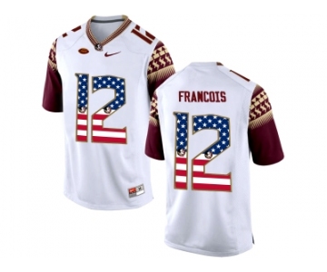 2016 US Flag Fashion-2016 Men's Florida State Seminoles Deondre Francois #12 College Football Jersey - White