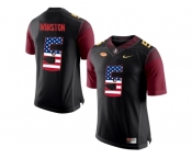 2016 US Flag Fashion-2016 Men's Florida State Seminoles Jameis Winston #5 College Football Limited Jersey - Black