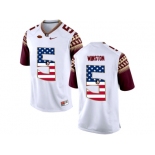 2016 US Flag Fashion-2016 Men's Florida State Seminoles Jameis Winston #5 College Football Limited Jersey - White