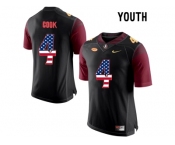 2016 US Flag Fashion-2016 Youth Florida State Seminoles Dalvin Cook #4 College Football Limited Jersey - Black