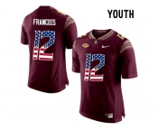 2016 US Flag Fashion-2016 Youth Florida State Seminoles Deondre Francois #12 College Football Jersey - Red