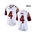 2016 Youth Florida State Seminoles Dalvin Cook #4 College Football Limited Jersey - White