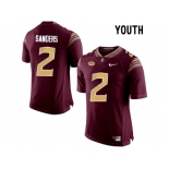 2016 Youth Florida State Seminoles Deion Sanders #2 College Football Limited Jersey - Red