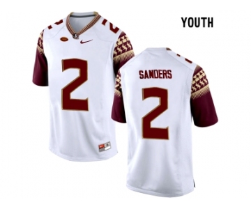 2016 Youth Florida State Seminoles Deion Sanders #2 College Football Limited Jersey - White