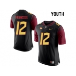 2016 Youth Florida State Seminoles Deondre Francois #12 College Football Jersey - Black