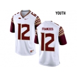 2016 Youth Florida State Seminoles Deondre Francois #12 College Football Jersey - White