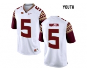 2016 Youth Florida State Seminoles Jameis Winston #5 College Football Limited Jersey - White