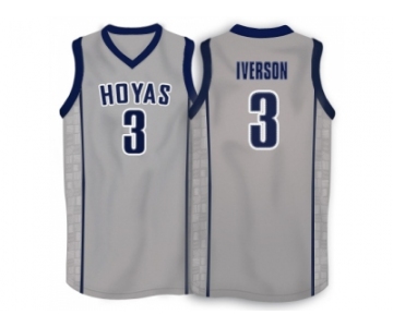 Allen Iverson #3 Georgetown Hoyas 1996 Throwback Retro Jersey - Grey