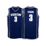 Allen Iverson #3 Georgetown Hoyas 1996 Throwback Retro Jersey - Navy Blue