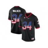 2016 US Flag Fashion-Men's Georgia Bulldogs Herchel Walker #34 College Football Limited Jerseys - Black