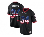 2016 US Flag Fashion-Men's Georgia Bulldogs Herchel Walker #34 College Football Limited Jerseys - Black