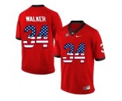 2016 US Flag Fashion-Men's Georgia Bulldogs Herchel Walker #34 College Football Limited Jerseys - Red