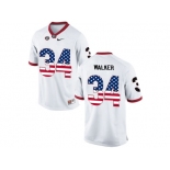 2016 US Flag Fashion-Men's Georgia Bulldogs Herchel Walker #34 College Football Limited Jerseys - White