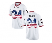 2016 US Flag Fashion-Men's Georgia Bulldogs Herchel Walker #34 College Football Limited Jerseys - White