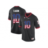 2016 US Flag Fashion-Men's Georgia Bulldogs Jacob Eason #10 College Football Limited Jerseys - Black