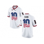 2016 US Flag Fashion-Men's Georgia Bulldogs Jacob Eason #10 College Football Limited Jerseys - White