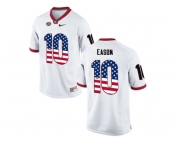 2016 US Flag Fashion-Men's Georgia Bulldogs Jacob Eason #10 College Football Limited Jerseys - White