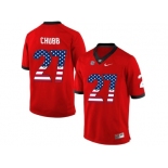 2016 US Flag Fashion-Men's Georgia Bulldogs Nick Chubb #27 College Football Limited Jerseys - Red