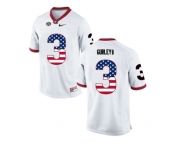 2016 US Flag Fashion-Men's Georgia Bulldogs Todd Gurley II #3 College Football Limited Jerseys - White