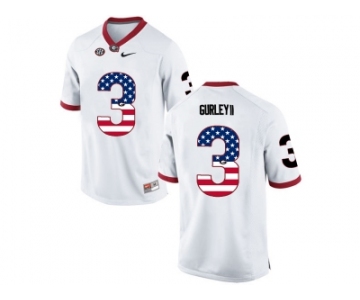 2016 US Flag Fashion-Men's Georgia Bulldogs Todd Gurley II #3 College Football Limited Jerseys - White