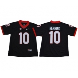 Bulldogs #10 Malik Herring Black Limited Stitched NCAA Jersey