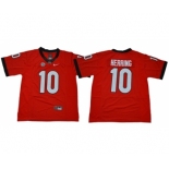 Bulldogs #10 Malik Herring Red Limited Stitched NCAA Jersey