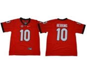 Bulldogs #10 Malik Herring Red Limited Stitched NCAA Jersey