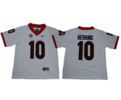 Bulldogs #10 Malik Herring White Limited Stitched NCAA Jersey