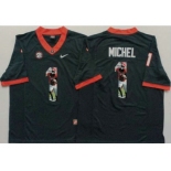 Georgia Bulldogs #1 Sony Michel Black Player Fashion Stitched NCAA Jersey