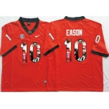 Georgia Bulldogs #10 Jacob Eason Red Player Fashion Stitched NCAA Jersey