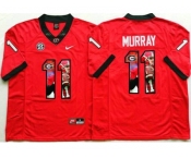 Georgia Bulldogs #11 Aaron Murray Red Player Fashion Stitched NCAA Jersey