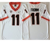 Georgia Bulldogs #11 Jake Fromm White College Football Jersey